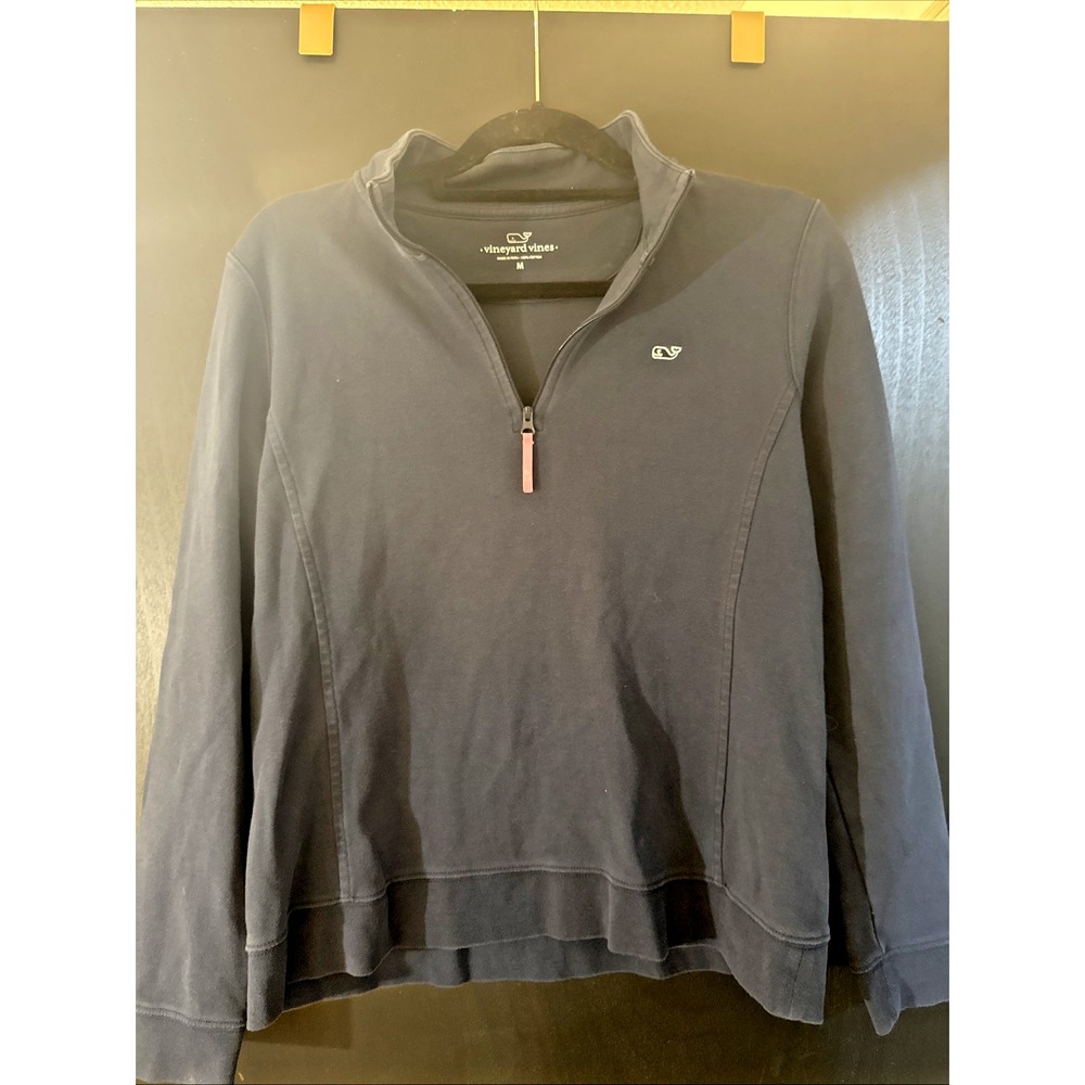 Vineyard Vines Mens‎ navy  Performance Quarter Zip Pull Over Size Medium